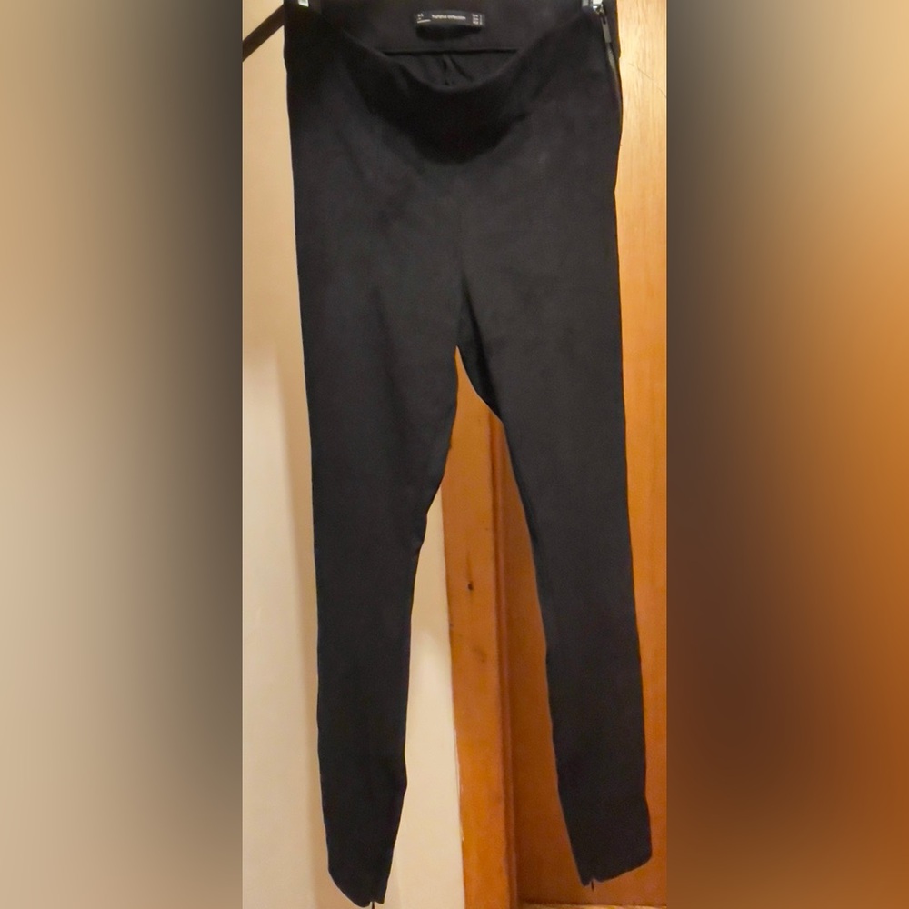Zara Trafaluc Collection Women Black Side Zipper Leggings Small